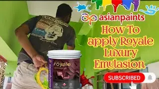 How To Apply Asian Paints Royale Luxury Emulsion(Green Colour)//how to apply Royale Paint 🎨🖌️