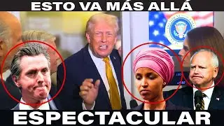 Trump arrasa con Tim Walz, Ilhan Omar y Gavin Newsom de un solo golpe