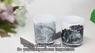 Unique hand paint artwork glass candle jars