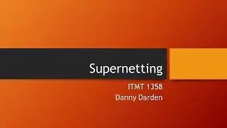 Cisco Networking - Supernetting