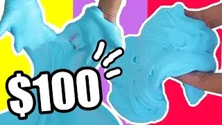 $100 SLIME CHALLENGE! How To Make Big Slime without Borax by Bum Bum Surprise Toys