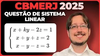 CBMERJ || Sistema Linear || Considere o seguinte sistema de equações lineares, sendo 𝑘 uma constante