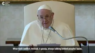 Pope: Gossip, the enemy of unity