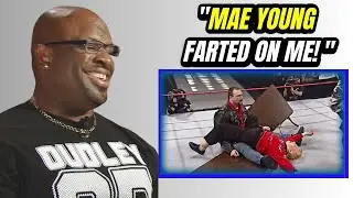 D-Von Dudley on Bubba Ray Powerbombing Mae Young Through a Table. Mae Young Farted on Bubba Ray!