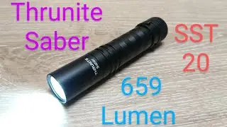 Thrunite Saber Mini EDC AA Led Taschenlampe 659 Lumen SST20 Review Flashlight Beamshots keine TT20