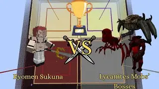 Ryomen Sukuna vs Lycanites Mobs' Bosses(No Damage Cap) | Minecraft 1.16.5