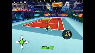 Playing neo tennis part 5 of the gaming series whit microphone Roblox