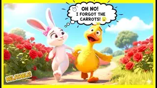 Bunny and Ducky Save the Rainbow | Magical Friendship Story for Kids | Cute Animal Adventure