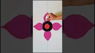 Making Easy And Simple Rangoli#makingrangoli#rangolidesign #satisfying #viral #satranga #shorts