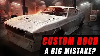 Cutting Up the Hood on My 1971 Mustang, Fabrication Gone Wrong? (EP5)