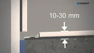 GEBERIT Instalare rigola dus in perete panta normala