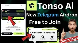 Tonso Ai Airdrop Full Guide | New Telegram Airdrop Project | Tonso Airdrop