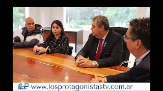 GM REUNION CON INTREGRANTES ROTARY JORGE FLORENTIN  GUSTAVO ZINI  CECILIA MORANTE