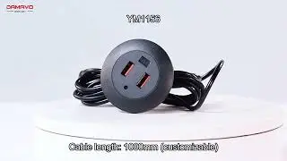 🔌 DUAL USB + WIRELESS CHARGING Combo Socket! 1000mm Cable - Perfect for Furniture, RV & Automotive
