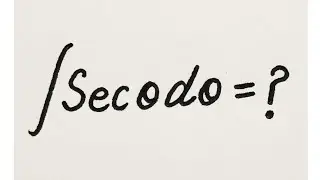 Integral of sec(x) by Using Substitution Method || University Students 