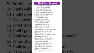 Shall in a sentence #englishpractice #grammar #vocabulary #learnenglish #spokenenglish #shorts