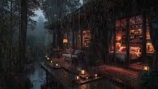 8 Hours of Soft Amazon Rain | Calm Emotions & Restful Deep Sleep 🌿😴
