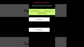 English Grammar Practice | Has Been or Had Been? | Passive Voice Rule |#english #quiz #shorts