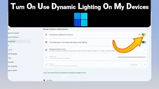 How to Turn On Use Dynamic Lighting On My Devices on Windows [NEW]