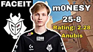 m0NESY plays Anubis 25-8 in FACEIT! m0NESY POV with COMMs Anubis CS2 DEMO