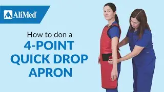 How to don a quick drop radiation protection apron: AliMed&reg; 4-Point Quick Drop Apron
