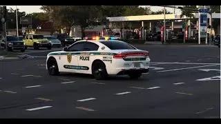 Miami Dade Police Responding Code 3 | Emergency lights and siren.