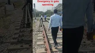 Indian railways #lc gate operating #train