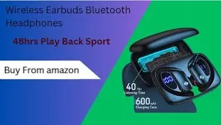 Best reviewed Wireless Earbuds Bluetooth Headphones 48hrs Play Back Sport Earphones with LED Display