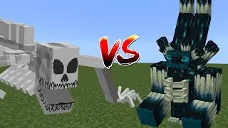 king mutant warden vs big fre skeleton | minecraft bedrock edition