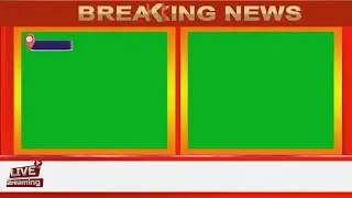 Double Windows Free Green screen news Frame No copyright