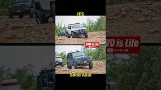 Toyota vs Jeep ifs vs solid axle Offroad suspension comparison test #offroad #toyota #jeep