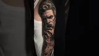 Zeus x Lion: Ultimate Sleeve Tattoo ⚡🦁#trending #tattoofun