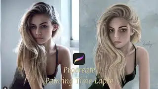 | Hailey's Art | Procreate Portrait Painting Practice Time-Lapse &bull; Scarlett Rose Leithold