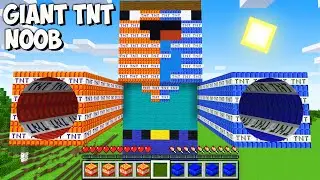 This is GIANT LAVA vs WATER TNT NOOB in Minecraft! I found LAVA TNT TUNNEL vs WATER TNT TUNNEL!