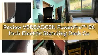 Review VERSADESK PowerPro&trade; 36 Inch Electric Standing Desk Converter, Height Adjustable Sit to Stand