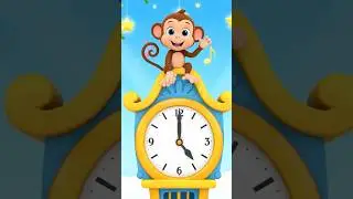 Hickory Dickory Monkey 🐒⏰ | Nursery Rhyme Song for Babies & Toddlers | Kids Songs #shorts