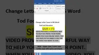 Change Case in #microsoft #word #msword #computer #education #shorts #microsoftword