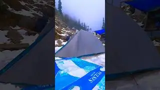 From blank space to camp &mdash; timelapse magic ❄️🏕️ #snow #camping  #shorts #timelapse #himachal #trek
