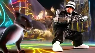 ⚡ Freestyle Warrior Synergy: Vanta Black Cyborg & Beast Battle-Dance Across Realms 🌀 AI Art Film 🤖