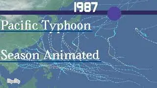1987 Pacific Typhoon Season | TC XLC32 Animation
