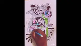 pen and ink abstraction drawing by DELTA ART.#drawing #painting #viralvideo #abstraction #artwork