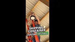 Shipping Container Shop Light Installation With The Eldredge Fam | Airplane Hangar Tour