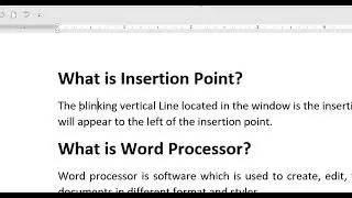 What is Insertion Point in Microsoft Word | Complete MS Word Tutorial for Beginners