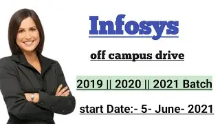 Infosys off campus drive 2019 2020 2021 batch