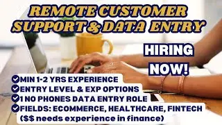 REMOTE  CUSTOMER SUPPORT JOBS & A NO PHONES DATA ENTRY JOB HIRING NOW! | ONLINE JOBS 2025