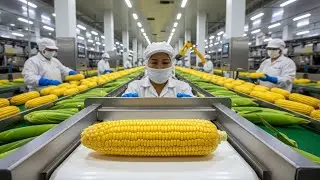 INSIDE THE FACTORY - The process of harvesting, processing and canning corn - A high-protein product