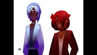 Vir & Mal Human Forms- speedpaint (with narration!)
