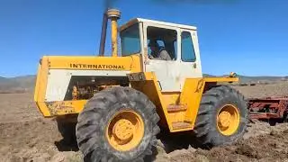 Unleashing the International 4156: Vintage Tractor Dominates 18' Discs for Planting Prep
