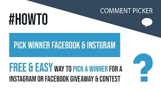 How-to: Pick a random winner for Facebook & Instagram giveaway / contest (FREE)