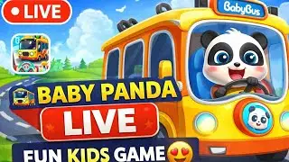 Baby Panda School Bus LIVE 🚸 | Kids Learning Game | Fun Play Like